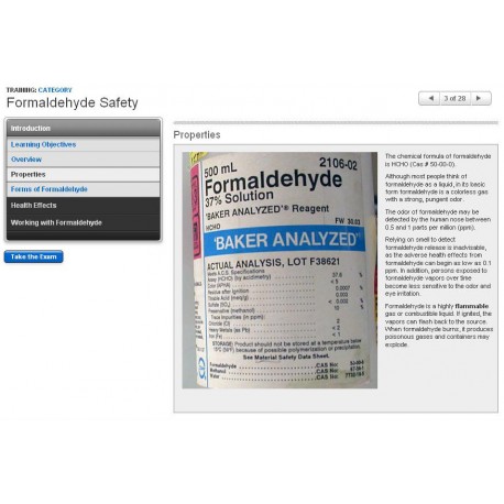 Formaldehyde Safety
